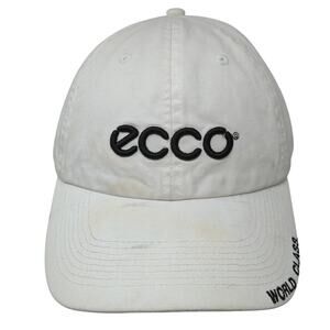Ecco World Class Slideback Hat White One Size Embroidered Vent Holes